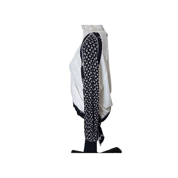 Free People Top Faux Wrap Long Sleeve Auxton Thermal Boho Women's Medium - Picture 5 of 9